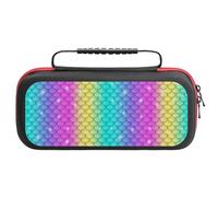 Compatible with Nintendo Switch Case, Rainbow Scales2 Travel Carry Case Compatible with Switch Lite/Oled Console Case, Protective Case with Pockets for Accessories & Games