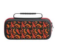 Compatible with Nintendo Switch Case, Red Hot Chili Travel Carry Case Compatible with Switch Lite/Oled Console Case, Protective Case with Pockets for Accessories & Games