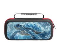 Compatible with Nintendo Switch Case, Snowy Plants Turtle Travel Carry Case Compatible with Switch Lite/Oled Console Case, Protective Case with Pockets for Accessories & Games