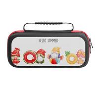 Compatible with Nintendo Switch Case, Summer Gnome Protective Travel Carry Case Compatible with Switch Lite/Oled Console Case with Pockets for Accessories And Games