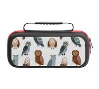 Compatible with Nintendo Switch Case, Ugly Dorky Owl Travel Carry Case Compatible with Switch Lite/Oled Console Case, Protective Case with Pockets for Accessories & Games
