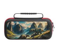 Compatible with Nintendo Switch Case, Valley River Dinosaur Travel Carry Case Compatible with Switch Lite/Oled Console Case, Protective Case with Pockets for Accessories & Games
