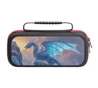 Compatible with Nintendo Switch Case, Winter Ice Mountain White Dragon Travel Carry Case Compatible with Switch Lite/Oled Console Case, Protective Case with Pockets for Accessories & Games