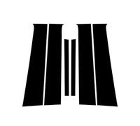 Compatible With Nissan For Almera For Sunny 2010-2019 For Versa 2012-2019 6 PCS Glossy Black Pillar Posts Door Window Trim Stickers Window Moldings