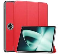 Compatible with OnePlus Pad 11.6inch 2023 Tri-Fold Smart Tablet Case,Hard PC Back Shell Slim Case Multi- Viewing Angles Stand Hard Shell Folio Cover with Auto Wake Sleep ZY (RED)