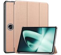 Compatible with OnePlus Pad 11.6inch 2023 Tri-Fold Smart Tablet Case,Hard PC Back Shell Slim Case Multi- Viewing Angles Stand Hard Shell Folio Cover with Auto Wake Sleep ZY (ROSE GOLD)