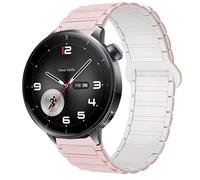 Compatible with OnePlus Watch 3 bands, 18mm, 22mm Magnetic Silicone Sport Strong Magnet Strap Watchband Compatible with OnePlus Watch 3, 2 46mm / 2R / 1 / 43mm Smart Watch (Pink, 18mm size band)