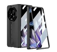 Compatible with Oppo Find N5 Screen Protector Shockproof Case,Built in Magnetic h Cover Hard Full-Body Protective Phone Cover for Find N5 2025(Lens Protector) (Black)
