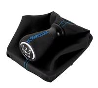 Compatible with Peugeot for 206 406 ABS Car Manual Transmission 5-Speed Gear Lever Shift Knob with Boot Cover Interior Accessories(Blue line)
