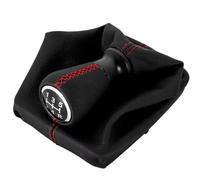 Compatible with Peugeot for 206 406 ABS Car Manual Transmission 5-Speed Gear Lever Shift Knob with Boot Cover Interior Accessories(Red line)