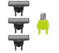 Compatible with Philips OneBlade Replacement Blade Set for QP2520/QP2630/QP6510 Models with Shaving Blades + Nose Hair Trimmer Head.(3 Blade and 1)