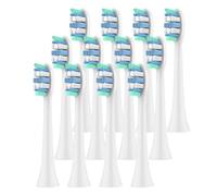 Compatible with Philips Sonicare Electric Toothbrush Replacement Heads, Brush Head for 2100 4100 5100 6100 7300 9000(White-12 Pcs)
