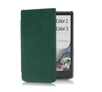 Compatible with PocketBook InkPad Color 3/2 7.8 Inch PB743 E-book Reader Case PU Leather Soft Cover with Auto Sleep/Wake(Dark Green)