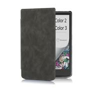 Compatible with PocketBook InkPad Color 3/2 7.8 Inch PB743 E-book Reader Case PU Leather Soft Cover with Auto Sleep/Wake(Black)