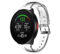 Compatible with Polar Smartwatch Band, 20mm, 22mm Women, Soft Silicone Glitter Clear Sport Strap Compatible with Polar Unite, Ignite, Ignite 2, Ignite 3, Pacer, Pacer Pro, Vantage V3, Grit X, Grit X