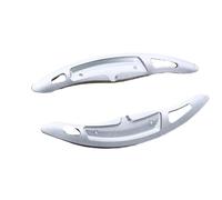 Compatible With Porsche For MACAN 2014-2021 For Cayenne EV For Cayenne 2015-2023 2pcs Steering Wheel Shift Paddle Extension Auto Vehicle Paddle Shifters(Silver)