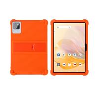 Compatible with PRITOM Tab12 10.1 Inch Tablet Case, Soft Silicone Adjustable Stand Shockproof Protection Cover Kids Friendly(Orange)