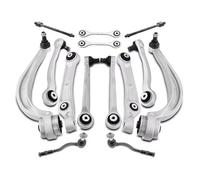 Compatible With Q7 4M0407510B 4M0407505C Front Suspension Control Arm Kit Stabilizer Link Tie Rod Upper Lower Wishbone Suspension Arm