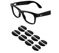 Compatible with Ray-Ban Meta Wayfarer Eyeglass Nose Pad, 8 Pairs Soft Silicone Nose Pads, Anti Slip Replacement Nose Pads, Black