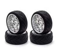 Compatible With Redcat For HPI For Tamiya Exceed 144001 94123 94122 CS 1/10 RC Car Parts 4PCS 66mm On Road Tires Wheels Rims 12mm Hex Hub Rc car wheels rims tires