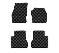 Compatible with/Replacement for Ford Transit Connect Front & Rear Rubber Floor Mats 3MM, (2014 Onwards) Black