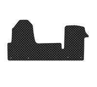 Compatible with/Replacement for Renault Master Rubber Floor Mats 3MM, (2010 Onwards) Black
