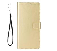 Compatible with/Replacement for TCL 40R PU Leather Wallet Case Flip Cover BYTXFM (Gold)