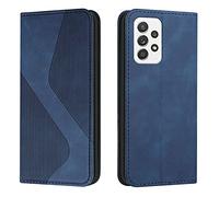 Compatible with Samsung Galaxy A13 4G Case, Notebook Wallet Leather Flip Case with Magnetic Closure Kickstand Card Holder Cash Slot TPU Case Shockproof Phone Cover for Samsung Galaxy A13 4G, Blue