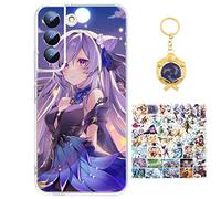 Compatible with Samsung Galaxy A15 4G / 5G Case Genshin Impact Keqing Anime Game Design [With Vision Keychain and 50pcs Stickers] Cartoon Transparent Soft Silicona Case for Samsung Galaxy A15 4G / 5G