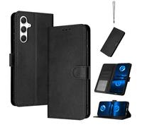 Compatible with Samsung Galaxy A55 5G Leather Case,Compatible with Samsung SM-A556B/DS Galaxy A55 5G / SM-A556E/DS SM-A5560 SM-A556D SM-A556E Case PU Leather Phone Flip Cover Black