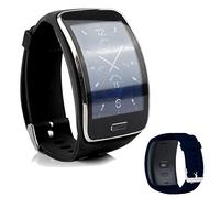 Compatible with Samsung Galaxy Gear S Sm-R750 Sports Straps Replacement Wristband Accessories for Men Women, Soft Silicone Colourful R 750 Adjustable Watchband Wrist Bands Replacement Strap-Black