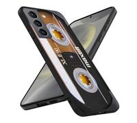 Compatible with Samsung Galaxy S24 Case, Vintage 80s 90s Retro Music Cassette Mixtape TPU Charm for Soft Protection Case