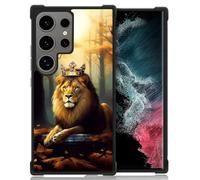 Compatible with Samsung Galaxy S24 Ultra Case,King of The Forest Lion Galaxy S24 Ultra Case Soft TPU Bumper Desgin,Anti-Scratch Shockproof 6.9-inch