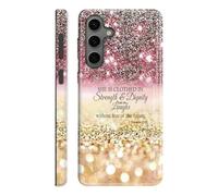 Compatible with Samsung Galaxy S25 FE 5G Case,Case for Samsung Galaxy S25 FE Double-Layer Full Body Drop Protection,Christian Quotes Bible Verse Proverbs 31:25