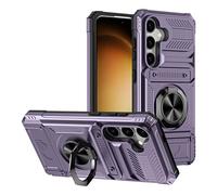 Compatible with Samsung Galaxy S25 Fe Slot Phone Case,Compatible with Samsung SM-S731B Galaxy S25 Fe/SM-S731B/DS Built-in stand Protective Case Cover Purple