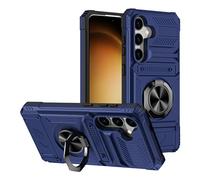 Compatible with Samsung Galaxy S25 Fe Slot Phone Case,Compatible with Samsung SM-S731B Galaxy S25 Fe/SM-S731B/DS Built-in stand Protective Case Cover Blue