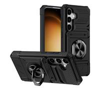 Compatible with Samsung Galaxy S25 Fe Slot Phone Case,Compatible with Samsung SM-S731B Galaxy S25 Fe/SM-S731B/DS Built-in stand Protective Case Cover Black