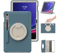 Compatible with Samsung Galaxy Tab S10 Lite 10.9 inch SM-X400/X406B 2025 Kids Case, 360° Rotatable Handle Stand Heavy Duty 3-Layer Hybrid TPU Full-Body Shockproof Cover (Blue)