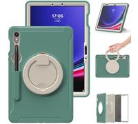 Compatible with Samsung Galaxy Tab S10 Lite 10.9 inch SM-X400/X406B 2025 Kids Case, 360° Rotatable Handle Stand Heavy Duty 3-Layer Hybrid TPU Full-Body Shockproof Cover (Green)