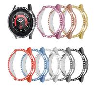 Compatible with Samsung Galaxy Watch 5 Pro 45 mm Diamond PC Plating Bumper Case Bling Crystal Diamonds Shiny Glitter Frame Hard Protective Case for Galaxy Watch 5 Pro 45 mm (9-Pack)
