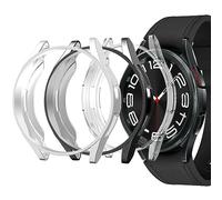 Compatible with Samsung Galaxy Watch 6 Classic 43 mm Case 2023, Soft TPU Covered All-Round Scratch-Resistant Screen Protector Case Cover for Samsung Galaxy Watch 6 Classic 47 mm, 47MM