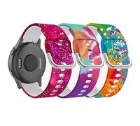 Compatible with Samsung Galaxy Watch 7 6 5 4 FE Band 40mm 44mm 45mm/Watch 6 4 Classic 42mm 46mm 43mm 47mm/Active 2,Cute Pattern Silicone Replacement Colorful Sport Strap Kids Boys Girls Small Wrist