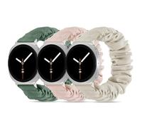 Compatible with Samsung Galaxy Watch 8 Band 40mm 44mm/Galaxy Watch 8 Classic 46mm, Stretchy Scrunchie Cute Elastic Fabric Nylon Bands（3-Pack ） Women