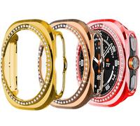 Compatible with Samsung Galaxy Watch Ultra 47mm LTE Bling Diamond Case PC Bumper Protective Cases Women Girls Crystal Shining Rhinestone Cases Smartwatch Accessories Case (3pack, 47mm)
