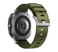 Compatible with Samsung Galaxy Watch Ultra Bands 47mm, Rugged Nylon Band for Galaxy Watch Ultra 47mm(2024), Adjustable Smartwatch Replacement band for Men, Army Green