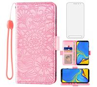 Compatible with Samsung Galaxy Xcover 4/4S Wallet Case and Tempered Glass Screen Protector Card Holder Stand Magnetic Leather Flip Cell Accessories Phone Cover for Gaxaly X SM-G398 Women Men Rose Gold