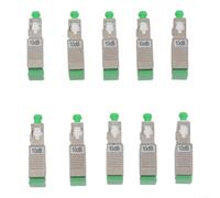 Compatible with SC/APC Fiber Optic Attenuator 10dB Green Aluminum Alloy Low Insertion Loss High Return for Broadcasting and Television Projects 10 Pack