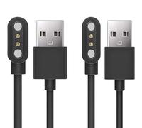 Compatible with Sekonda Active Go Smart Watch Charger, Lamshaw Magnetic USB Replacement Charging Compatible for Sekonda Mens 45mm Active Go Smart Watch (Black+Black, USB A)