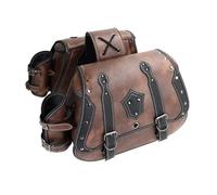 Compatible with Shadow 1set Motorcycle Saddlebags Throw Over Side Bag Luggage Storage Parts Accessories Modification Replacement Motorbike Panniers(Brown)