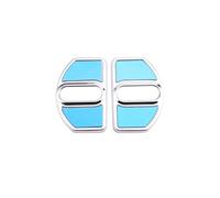 Compatible with Smart 451 for Fortwo for Forfour 2016 2017 2018 2019 2020 Car Door Lock Cover Case Sticker Accessories Car Modification(Blue)